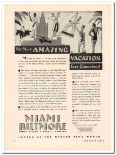 miami biltmore hotel 1933 coral gables fl amazing vacation vintage ad