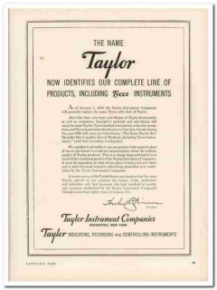 Taylor Instrument Company 1933 Vintage Ad Complete Line Replaces Tycos Taylor Instrument Company 1933 Vintage Ad Complete Line Replaces Tycos