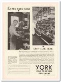 York Ice Machinery Corp 1933 Vintage Ad Ammonia Freezer Extra Care York Ice Machinery Corp 1933 Vintage Ad Ammonia Freezer Extra Care