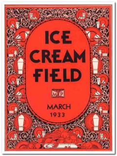 ice cream field 1933 march art deco magazine cover vintage print ice cream field 1933 march art deco magazine cover vintage print