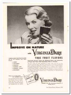 Virginia Dare Extract Company 1952 Vintage Ad Ice Cream Fruit Flavors Virginia Dare Extract Company 1952 Vintage Ad Ice Cream Fruit Flavors