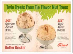 Fenn Brothers Inc 1959 Vintage Ad Ice Cream Butter Brickle Treats Nuts