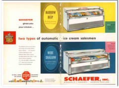 Schaefer Inc 1959 Vintage Ad Ice Cream Merchandising Cabinet Two Types