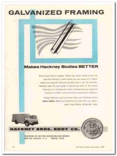 hackney bros body company 1959 galvanized framing truck vintage ad