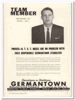 Germantown Mfg Company 1959 Vintage Ad Ice Cream Wes Casteel Adviser Germantown Mfg Company 1959 Vintage Ad Ice Cream Wes Casteel Adviser