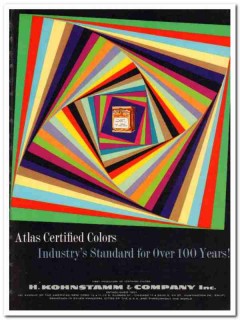 H Kohnstamm Company 1959 Vintage Ad Ice Cream Atlas Certified Colors