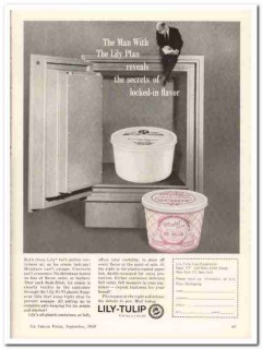 lily-tulip cup company 1959 locked-in container ice cream vintage ad lily-tulip cup company 1959 locked-in container ice cream vintage ad