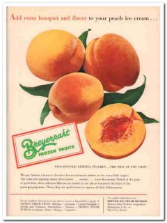 National Dairy Products Corp 1959 Vintage Ad Ice Cream Breyer Peaches