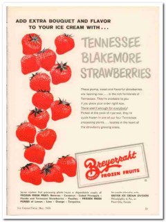 National Dairy Products Corp 1959 Vintage Ad Ice Cream Strawberries