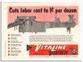 Vitafreze Equipment Inc 1959 Vintage Ad Ice Cream Vitaline Cuts Labor
