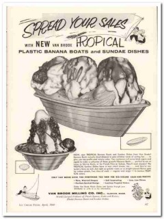 Van Brode Milling Company 1960 Vintage Ad Ice Cream Dishes Tropical Van Brode Milling Company 1960 Vintage Ad Ice Cream Dishes Tropical