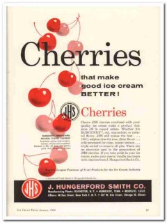 J Hungerford Smith Company 1960 Vintage Ad Ice Cream Cherries Better J Hungerford Smith Company 1960 Vintage Ad Ice Cream Cherries Better