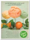 Green Spot Inc 1960 Vintage Ad Ice Cream Sherbet People Customers