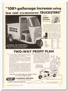 outboard marine corp 1960 robert holman cushman trucksters vintage ad outboard marine corp 1960 robert holman cushman trucksters vintage ad