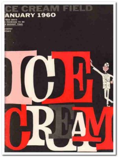 ice cream field 1960 january trade magazine cover vintage print ice cream field 1960 january trade magazine cover vintage print