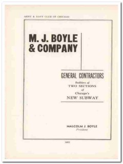 m j boyle company 1943 general contractors ww2 wartime vintage ad