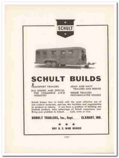 schult trailers inc 1943 army navy transport ww2 wartime vintage ad schult trailers inc 1943 army navy transport ww2 wartime vintage ad