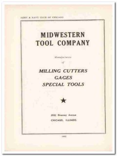 midwestern tool company 1943 milling cutters ww2 wartime vintage ad