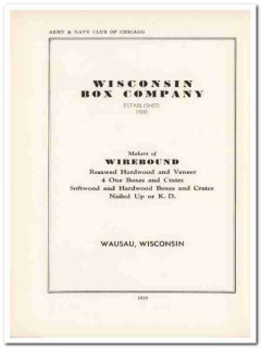 wisconsin box company 1943 wirebound crates ww2 wartime vintage ad wisconsin box company 1943 wirebound crates ww2 wartime vintage ad