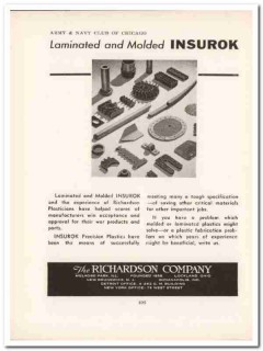 richardson company 1943 insurok molded plastic ww2 wartime vintage ad