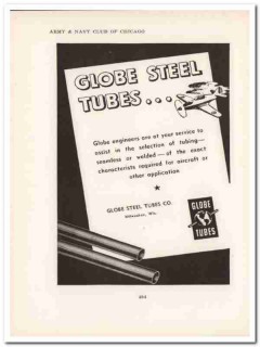 globe steel tubes company 1943 seamless welded ww2 wartime vintage ad globe steel tubes company 1943 seamless welded ww2 wartime vintage ad