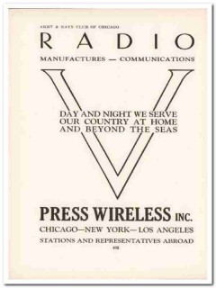 press wireless inc 1943 radio communications ww2 wartime vintage ad press wireless inc 1943 radio communications ww2 wartime vintage ad