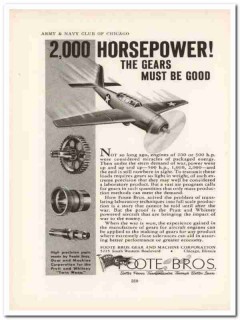 foote bros gear machine corp 1943 horsepower ww2 wartime vintage ad foote bros gear machine corp 1943 horsepower ww2 wartime vintage ad