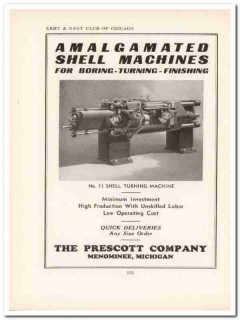 prescott company 1943 amalgamated shell machine ww2 wartime vintage ad prescott company 1943 amalgamated shell machine ww2 wartime vintage ad
