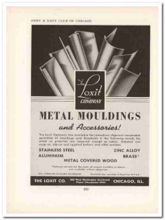 loxit company 1943 metal mouldings thresholds ww2 wartime vintage ad