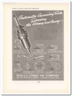 scully-jones company 1943 recessing tools ww2 wartime vintage ad