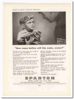 sparks-withington company 1943 sparton radio ww2 wartime vintage ad sparks-withington company 1943 sparton radio ww2 wartime vintage ad