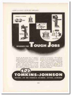 tomkins-johnson company 1943 tough jobs cutters ww2 wartime vintage ad
