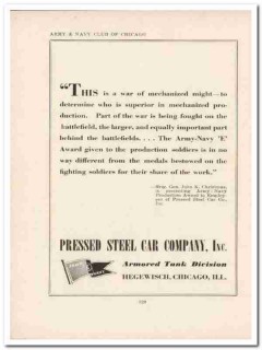 pressed steel car company 1943 army navy award ww2 wartime vintage ad pressed steel car company 1943 army navy award ww2 wartime vintage ad