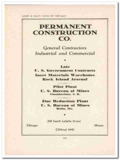permanent construction company 1943 contractors ww2 wartime vintage ad