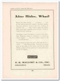 p r mallory company 1943 after hitler victory ww2 wartime vintage ad