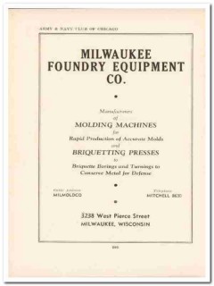 milwaukee foundry equipment company 1943 ww2 wartime vintage ad