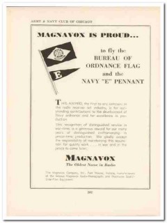 magnavox company 1943 proud fly flag pennant ww2 wartime vintage ad magnavox company 1943 proud fly flag pennant ww2 wartime vintage ad