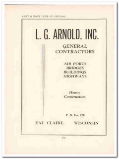 l g arnold inc 1943 construction contractor ww2 wartime vintage ad