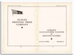 duplex printing press company 1943 army navy e ww2 wartime vintage ad