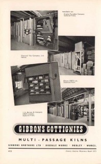 gibbons brothers ltd 1953 gottignies kilns ceramics pottery vintage ad