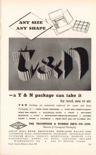 thompson norris mfg company 1953 size corrugated packaging vintage ad thompson norris mfg company 1953 size corrugated packaging vintage ad