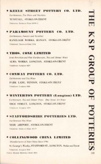 ksp group of potteries 1953 stoke-on-trent earthenware vintage ad
