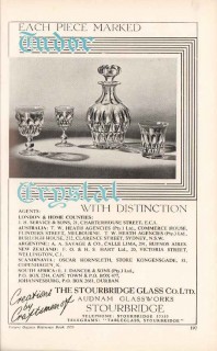 stourbridge glass company ltd 1953 tudor crystal glassworks vintage ad