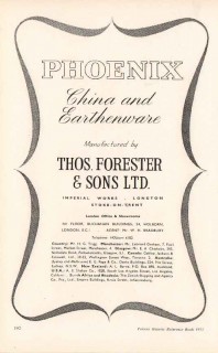 thos forester sons ltd phoenix china earthenware pottery vintage ad