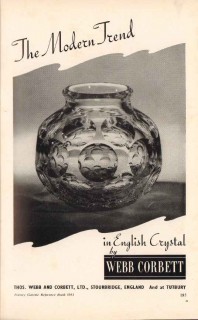 thos webb corbett ltd 1953 modern trend english crystal vintage ad