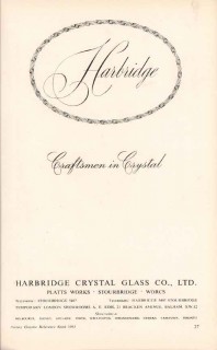 harbridge crystal glass company ltd 1953 craftsmen vintage ad