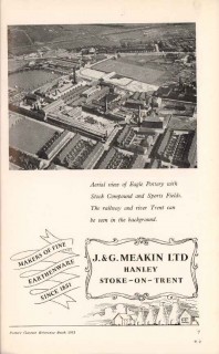 j g meakin ltd 1953 eagle pottery fine earthenware vintage ad