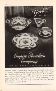empire porcelain company 1947 york pattern ceramics pottery vintage ad