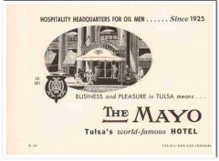 mayo hotel 1959 tulsa ok hospitality headquarters oil men vintage ad