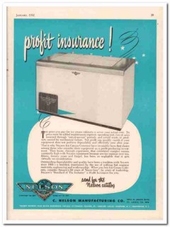 C Nelson Mfg Company 1952 Vintage Ad Ice Cream Cabinet Profit C Nelson Mfg Company 1952 Vintage Ad Ice Cream Cabinet Profit